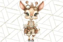 Cute Steampunk Baby Animal Clipart PNG for Printables Product Image 5