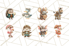 Cute Steampunk Baby Animal Clipart PNG for Printables Product Image 5