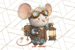 Cute Steampunk Baby Animal Clipart PNG for Printables Product Image 2