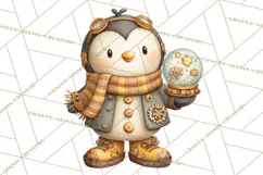 Cute Steampunk Baby Animal Clipart PNG for Printables Product Image 4