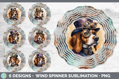 Bundle of six Watercolor Beagles Wind Spinner designs.