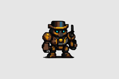 Steampunk Brass Bot Design Vector Product Image 2