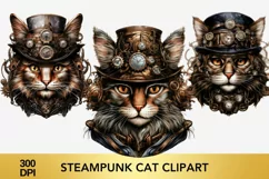 3 png Steampunk Cat Clipart, steampunk Cat png Product Image 1