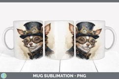 GorgeousWatercolor Chihuahuas Mug Wrap design.