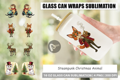 Glass Can Steampunk Christmas Animals Product Image 1