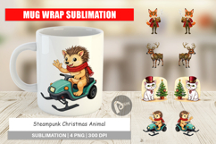 Mug Wrap Steampunk Christmas Animals Product Image 1