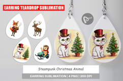 Earring Steampunk Christmas Animals Product Image 1
