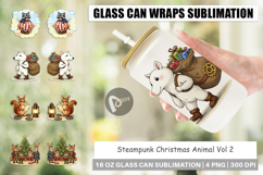 Glass Can Steampunk Christmas Animals Product Image 1
