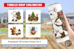 Tumbler Steampunk Christmas Animals Product Image 1