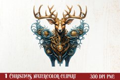 Steampunk Christmas Sublimation Clipart, Steampunk Christmas Product Image 1