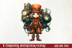 Steampunk Christmas Sublimation Clipart, Steampunk Christmas Product Image 1