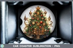 GorgeousSteampunk Christmas Car Coaster design.