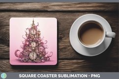 GorgeousSteampunk Christmas Square Coaster design.