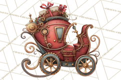 Steampunk Christmas Clipart Santa Elf Reindeer Ornaments Product Image 3