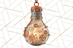 Steampunk Christmas Clipart Santa Elf Reindeer Ornaments Product Image 2