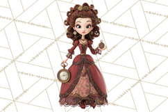 Steampunk Christmas Clipart Santa Elf Reindeer Ornaments Product Image 3