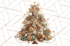 Steampunk Christmas Clipart Santa Elf Reindeer Ornaments Product Image 2