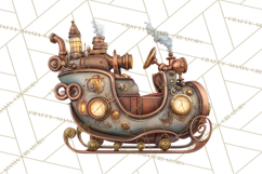 Steampunk Christmas Clipart Santa Elf Reindeer Ornaments Product Image 4
