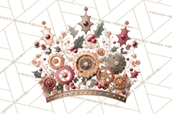 Steampunk Christmas Clipart Santa Elf Reindeer Ornaments Product Image 4