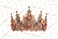 Steampunk Christmas Clipart Santa Elf Reindeer Ornaments Product Image 5