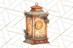 Steampunk Christmas Clipart Santa Elf Reindeer Ornaments Product Image 5