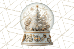 Steampunk Christmas Clipart Santa Elf Reindeer Ornaments Product Image 4