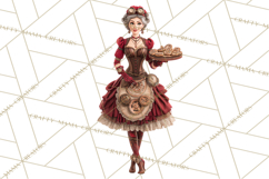 Steampunk Christmas Clipart Santa Elf Reindeer Ornaments Product Image 4