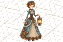 Steampunk Christmas Clipart Santa Elf Reindeer Ornaments Product Image 5