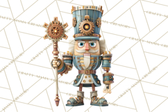 Steampunk Christmas Clipart Santa Elf Reindeer Ornaments Product Image 5