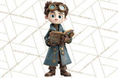 Steampunk Christmas Clipart Santa Elf Reindeer Ornaments Product Image 2