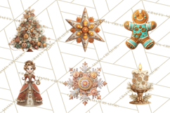 Steampunk Christmas Clipart Santa Elf Reindeer Ornaments Product Image 3