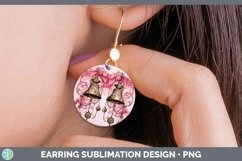 GorgeousSteampunk Christmas Round Earrings design.