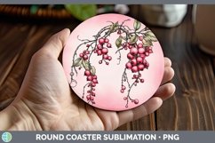 GorgeousSteampunk Christmas Round Coaster design.
