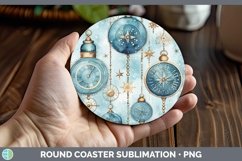 GorgeousSteampunk Christmas Round Coaster design.