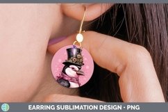 GorgeousSteampunk Christmas Round Earrings design.
