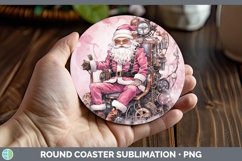 GorgeousSteampunk Christmas Round Coaster design.