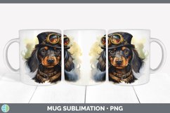 GorgeousWatercolor Dachshunds Mug Wrap design.