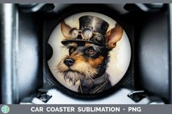 GorgeousSteampunk Dog Car Coaster design.