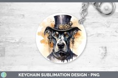 GorgeousSteampunk Dog Keychain design.