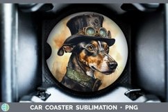 GorgeousSteampunk Dog Car Coaster design.