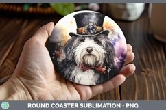 GorgeousSteampunk Dog Round Coaster design.