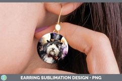 GorgeousSteampunk Dog Round Earrings design.