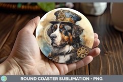 GorgeousSteampunk Dog Round Coaster design.