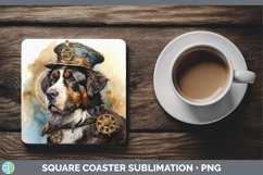 GorgeousSteampunk Dog Square Coaster design.