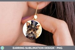 GorgeousSteampunk Dog Round Earrings design.