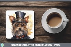 GorgeousSteampunk Dog Square Coaster design.