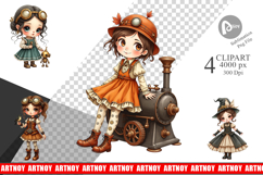 Steampunk Dolls Clipart Product Image 1
