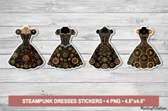 Steampunk Fashion Stickers | Victorian Fantasy Printable PNG Product Image 1