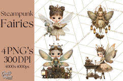 Steampunk Fairy Clipart, Mechanical World, Fairy Dolls Png Product Image 1