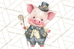 Steampunk Farm Animal Clipart PNG Product Image 5